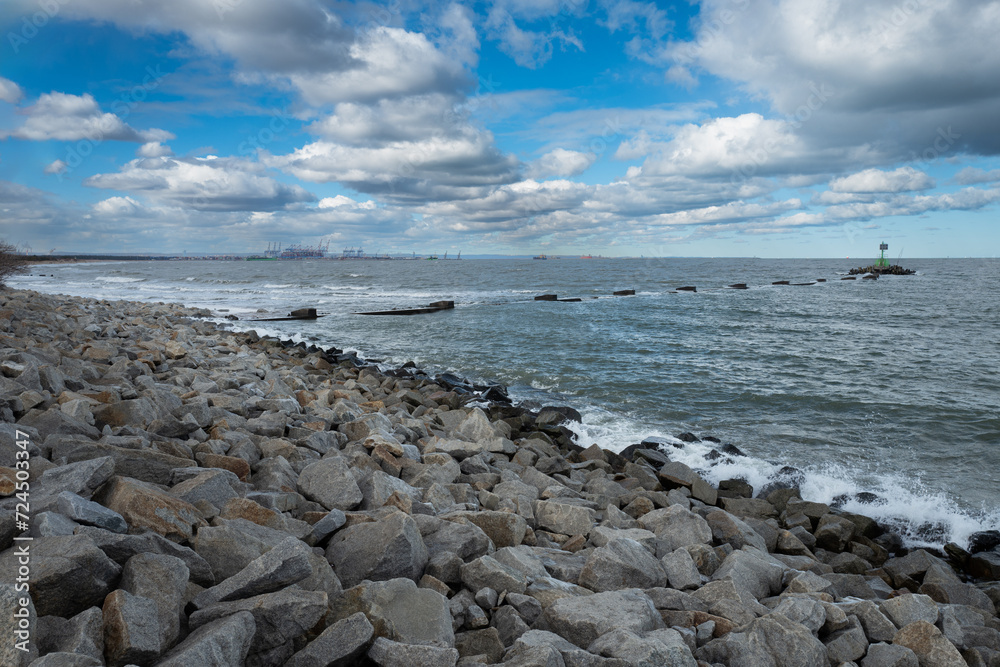 Baltic Sea coast Gdansk Poland Baltic Sea coast Gdansk Poland