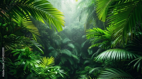 Beautiful photo of a tropical forest for a background