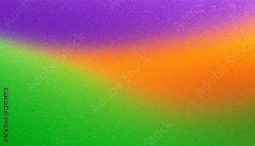 Green  orange and purple gradient background with grainy texture.
