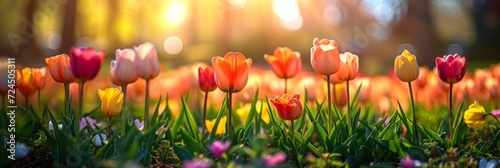 Beautiful photo of a Spring garden for background