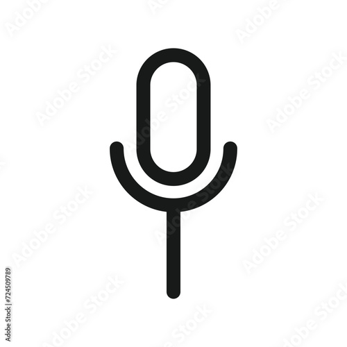 Microphone speaker line art icon for apps and websites