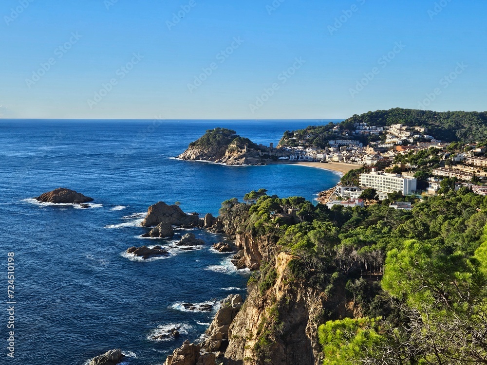 View of Tossa de Mar bay, Costa Brava, Catalonia, Spain