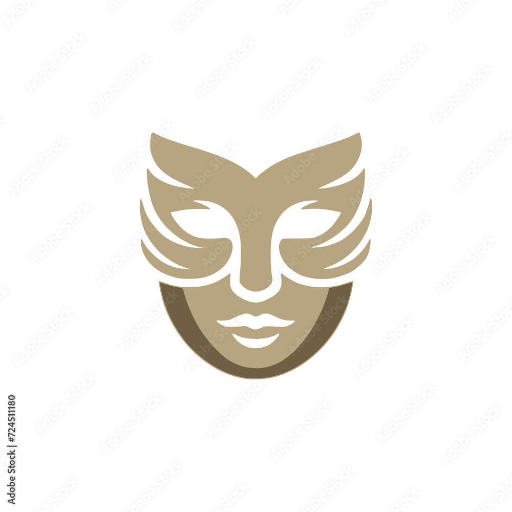 gold mask logo vector illustration template design gold mask logo vector illustration template design