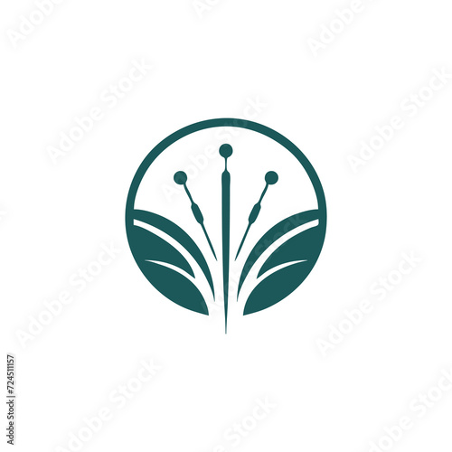 acupuncture health medicine logo vector illustration template design
