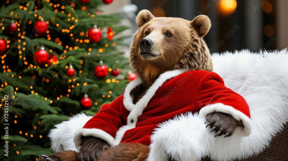 Bear market trader in red suit with downtrend candlestick charts, volatility and recession concept Bear market trader in red suit with downtrend candlestick charts, volatility and recession concept