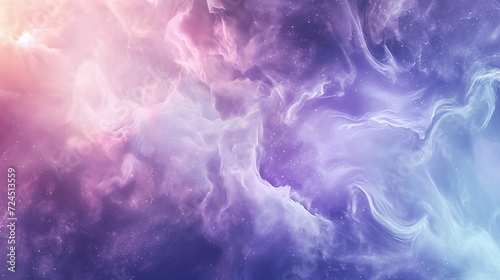 Nebulous Dreams: Enchanting Space Background in Soft Purple and Blue Hues