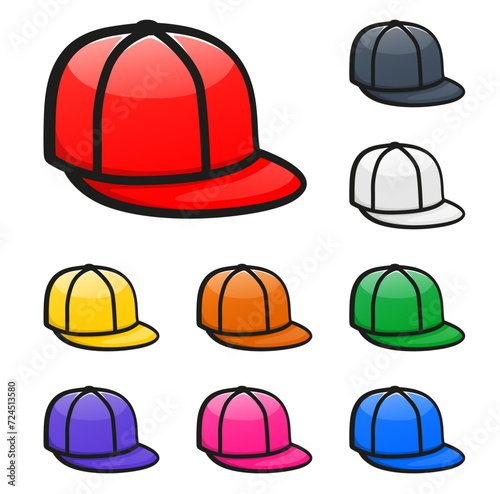 cap with flat visor set