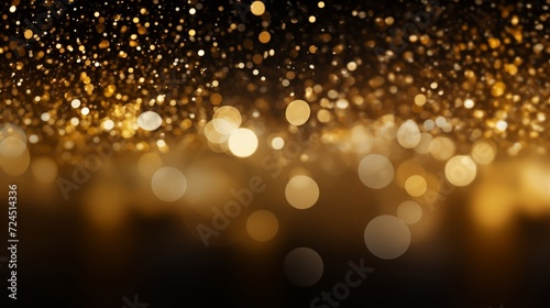 Background of abstract glitter lights. gold and black