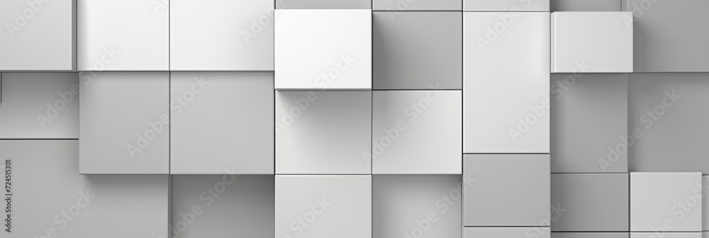 Minimalist 3d grey cube background with geometric shapes for web design and visualisation, banner, panorama Minimalist 3d grey cube background with geometric shapes for web design and visualisation, banner, panorama