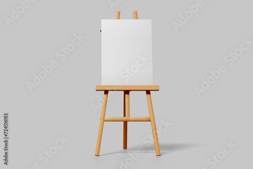 Wooden easel with blank space ready for your advertising and presentations