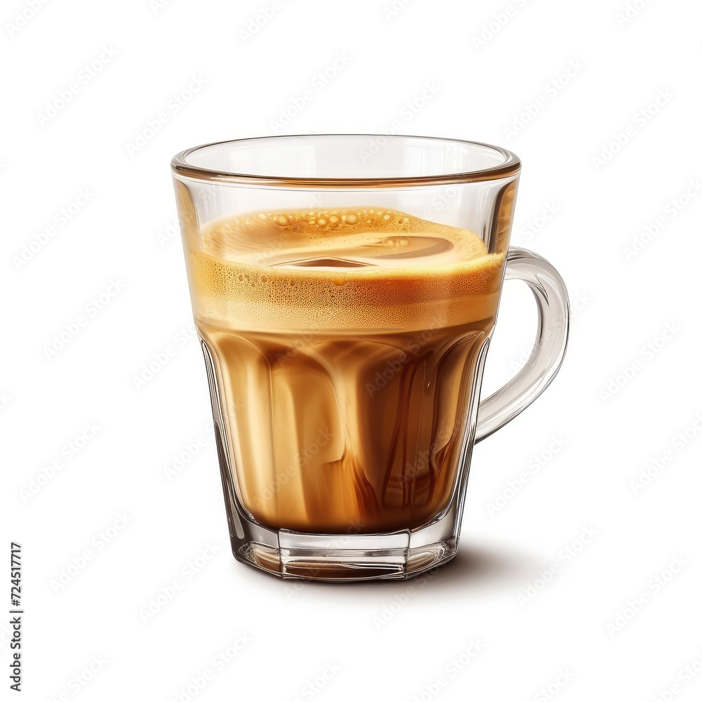 Glass Coffee On Wooden Table Some On White Background, Illustrations Images Glass Coffee On Wooden Table Some On White Background, Illustrations Images