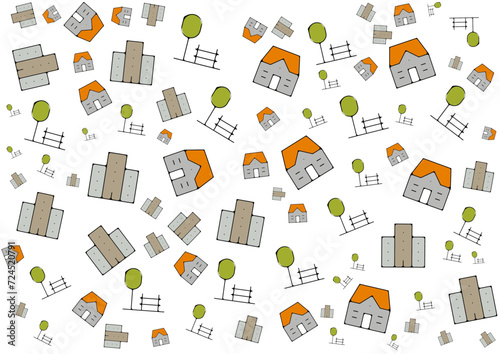 Arrière plan immeuble habitation maion fond