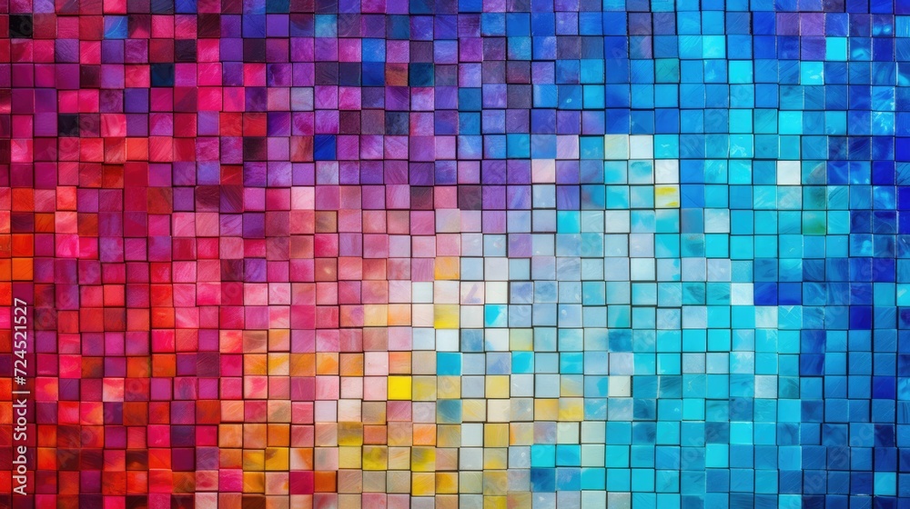 Fototapeta premium abstract background with squares mosaic tile, ai