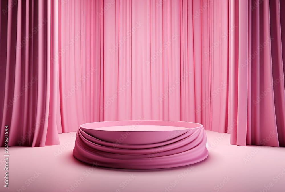 Pink podium background in luxury style. Pink podium background in luxury style.