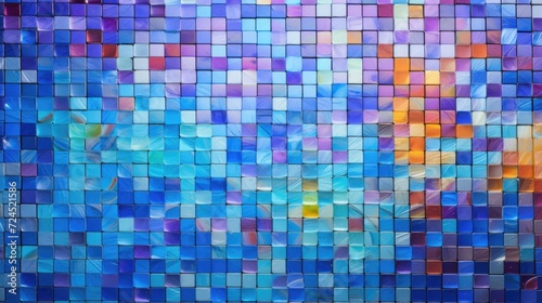 abstract background with squares mosaic tile, ai