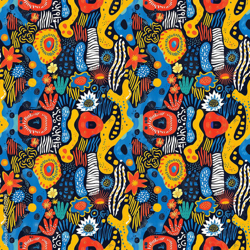 abstract australian design seamless naive pattern  tile
