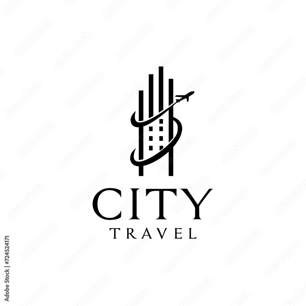 Tour travel aviation agency logo design