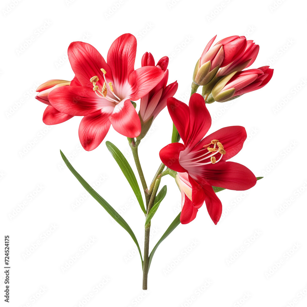 Naklejka premium Ixia flower isolated on transparent background