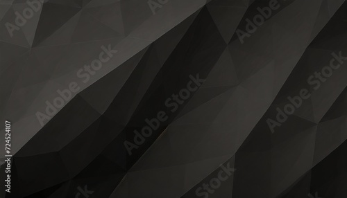 black low poly background 3d rendering crumpled paper