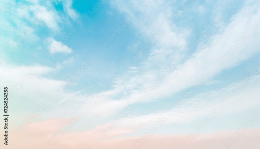 sky with soft clouds in pastel tone for backgrounds created with 