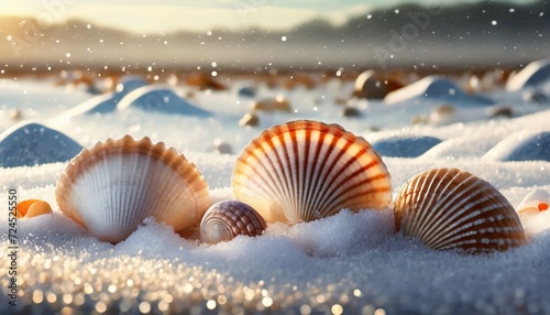 seashells in the snow © Wendy