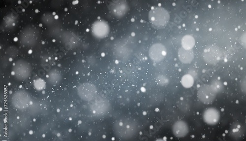 bokeh effect of snowfall and lights abstract blurred background with snowflake in the night sky white spots and dots in the dark snowy stormy weather falling snow