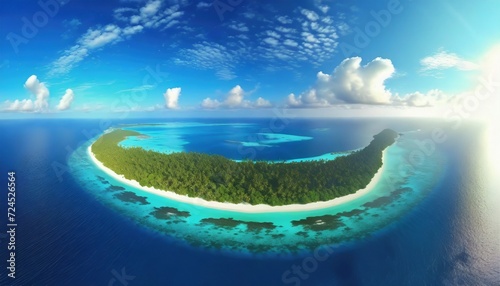 baa atoll aerial panorama maldives photo