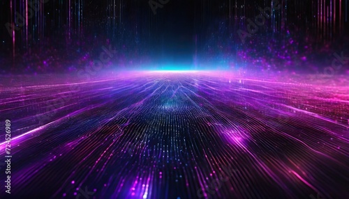 futuristic abstract background with technology particles in a state of flux symbolizing the ever changing landscape of technological evolution photo