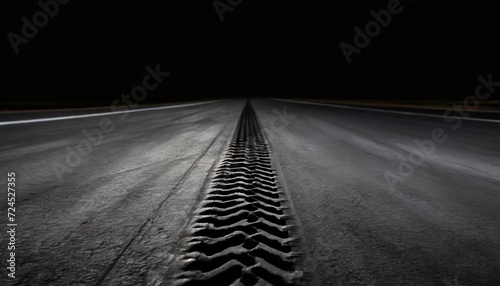 abstract texture surface and background of car tire drift skid mark on road race track black tire mark on street race track automobile and automotive concept photo