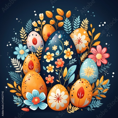 Easter holiday card concept , illustration. ai generated