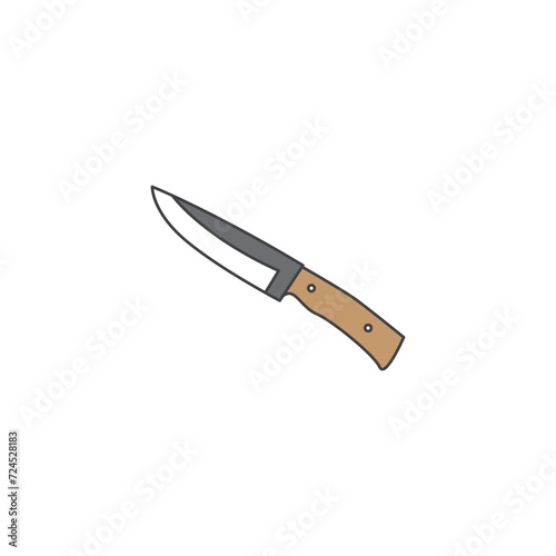Knife image logo design vector 