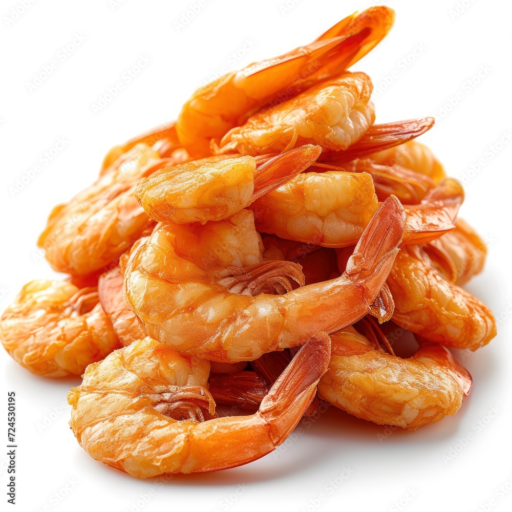 Dried Shrimp That Have Been Sundried On White Background, Illustrations Images Dried Shrimp That Have Been Sundried On White Background, Illustrations Images
