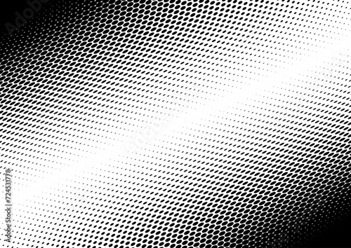 揺れるドットグラデーション。アブストラクト背景。特殊なスクリーントーン。	