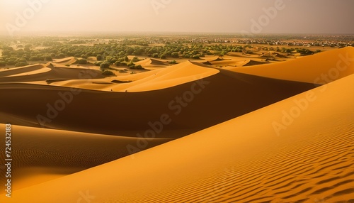 Sand Dunes of Thar Desert in Rajasthan, India
