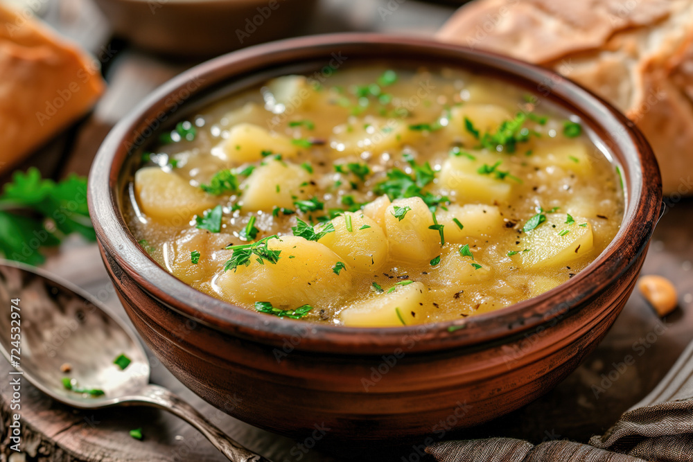 Rustic potato soup with parsley Rustic potato soup with parsley