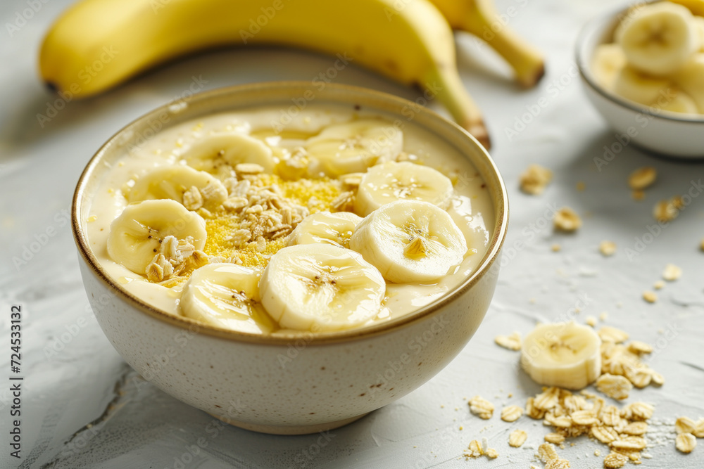 Banana yogurt smoothie bowl with granola Banana yogurt smoothie bowl with granola