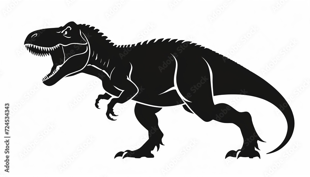 Tyrannosaurus Silhouette: A Modern Flat Style Vector Illustration