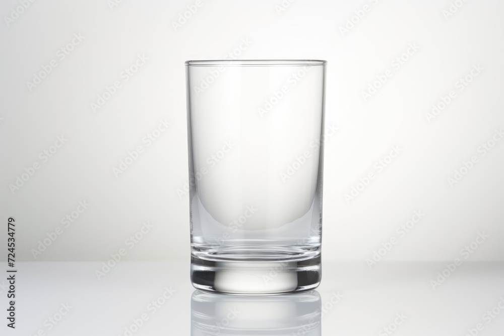Close-up Empty glass on white background