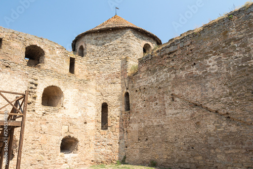 Defence tower of Bilhorod-Dnistrovskyi fortress or Akkerman fortress (also known as Kokot) is a historical and architectural monument of the 13th-14th centuries. Bilhorod-Dnistrovskyi. Ukraine photo