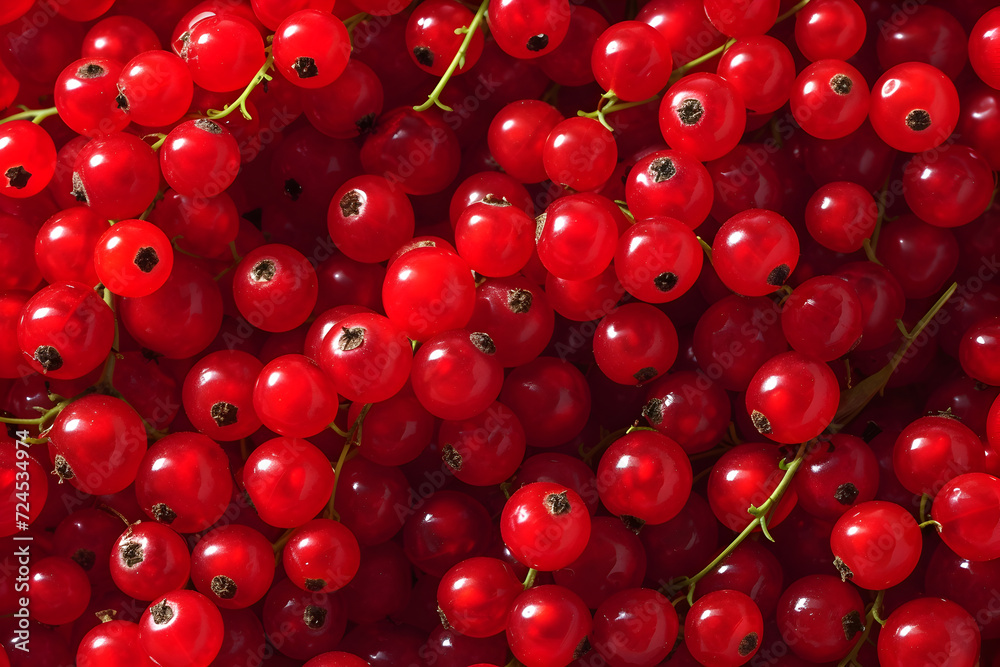 Food texture background - background filled with red current berries Food texture background - background filled with red current berries