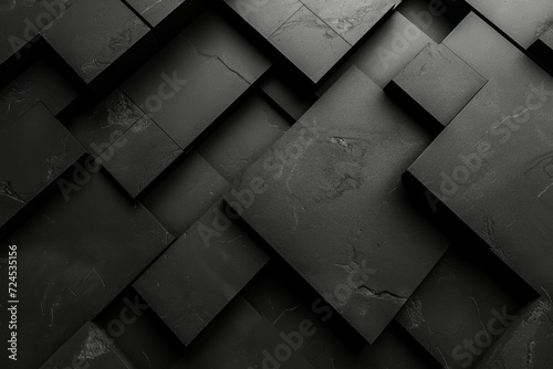 Black square concrete background abstract photo