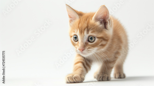 An adorable, lifelike 3D rendering of a playful kitten showcasing its mischievous nature. With super rendering techniques, this art piece captures every fur strand in intricate detail. Perfe