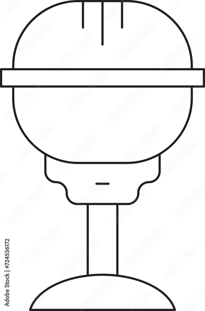 Microphone on Stand Thin Line Icon
Microphone on Stand Thin Line Icon