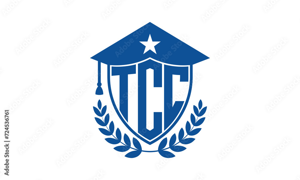 TCC three letter iconic academic logo design vector template. monogram, abstract, school, college, university, graduation cap symbol logo, shield, model, institute, educational, coaching canter, tech TCC three letter iconic academic logo design vector template. monogram, abstract, school, college, university, graduation cap symbol logo, shield, model, institute, educational, coaching canter, tech