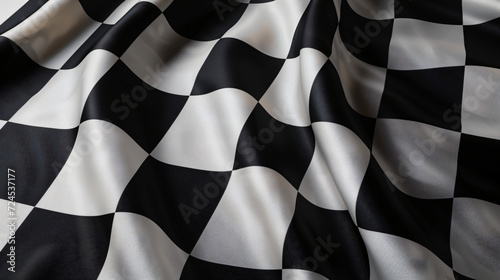 Black and white racing checker