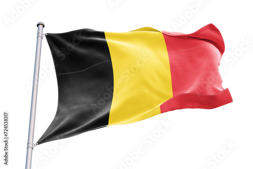 Belgian flag on transparent background. PNG