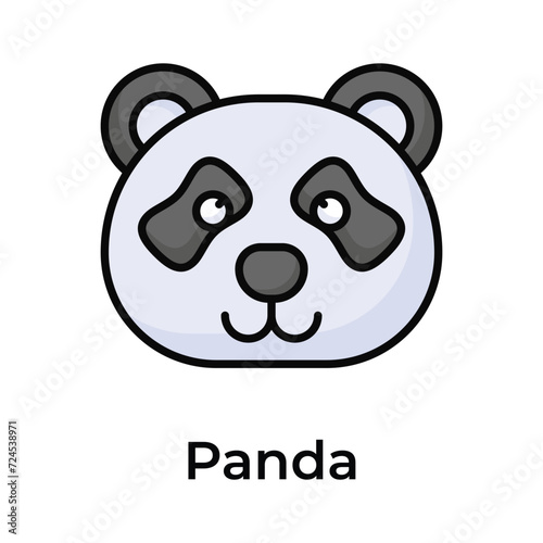 Fototapeta Naklejka Na Ścianę i Meble -  Get your hold on this visually appealing panda icon, ready to use vector