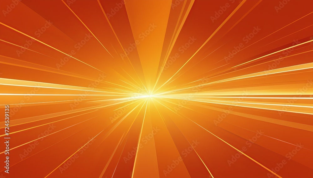 Obraz premium Flat Style Vector Illustration: Abstract Shiny Orange Background Design