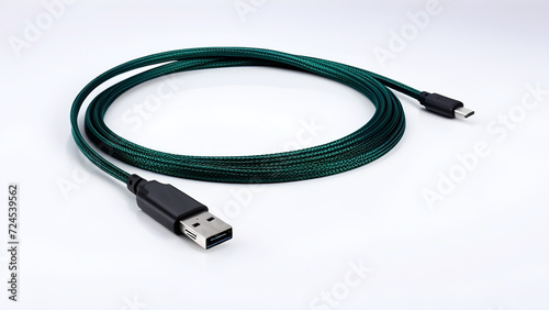 usb cable on white background