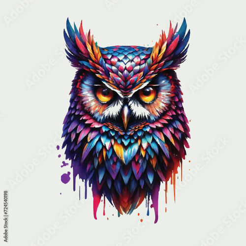 
"Owl Vector Image: Striking and versatile owl illustration, perfect for various design projects. Sharp details and vibrant colors."